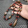 Colar de Ágata Dzi Jade Preto e Branco Ágata Vermelha Nove Olhos Três Olhos Seis Olhos Dente de Tigre Dzi Corrente de Suéter Corrente de Contas de Jade
