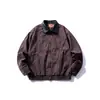 Nice3Rule Chaqueta de Trabajo de Algodón Lavado Estilo Retro Japonés para Primavera y Otoño Chaqueta Resistente Holgada para Hombre Nw111