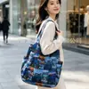 Bolsa de Compras Ecológica con Estampado de Dibujos Animados Linda Bolsa de Compras de Verduras para Mamá Gran Capacidad Plegable Portátil Estilo Femenino