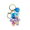 Chaveiro Urso Graffiti Líquido Pingente de Chave de Carro Decoração Criativa para Bolsa de Presente Fofo Graffiti Líquido