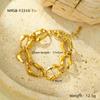 INS Pulseira Feminina Nova Aço Titânio Banhado Ouro 18K Aço Inoxidável Zircônia Incrustada Moda Combinação Total Jóias Sobrepostas