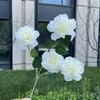 Flor artificial de peônia vermelha de 4 cabeças decoração de casamento para casa flor artificial atacado
