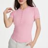 Camiseta Henry de Celebridade da Internet Verão Manga Curta Slim Top Esportivo Respirável Corrida Treino Fitness Dança Camiseta Justa