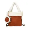 Bolso de axila de gran capacidad para mujer, moda de otoño, nuevo bolso tipo cubo de alto valor 2026, bolso de hombro simple de felpa