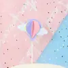 Globo aerostático tridimensional tarjeta de decoración para hornear pasteles color nube globo decoración para pastel de cumpleaños infantil enchufe