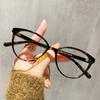 Armações de Óculos Olho de Gato Retrô de Moda de Alta Qualidade para Estilo de Rua, Lentes Lisas da Moda, Lentes Sem Grau, Bloqueio de Luz Azul