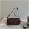 Bolso Cilíndrico con Patrón Tejido Vintage para Mujer 2026 Nuevo Versátil Bolso de Hombro Cruzado Bolso Almohada para Viajes de Negocios Bolso al por Mayor