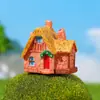 Musgo Micro Paisaje Suculenta Maceta Adornos Decorativos Casa de Ladrillo Miniatura Modelo de Casa Pequeña Material DIY