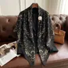 Nuevo Pañuelo de Seda para Primavera y Verano, Estilo Delgado, Bufanda Cuadrada Grande de 130 cm, Pañuelo Decorativo Estampado de Alta Gama, Chal Versátil