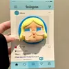 Lindo Dibujo Animado de Bebé Llorando de Silicona Adecuado para Soporte Magnético Magsafe con Fuerte Adsorción y Airbag Retráctil para Escritorio para Mujeres