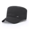 Gorra de Invierno para Hombre con Forro de Felpa Espesa de Copa Plana para Deportes al Aire Libre, Protección Cálida para los Oídos, Gorra de Pico de Pato, Sencilla Versátil Casual de Algodón
