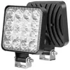 Luz de trabajo LED cuadrada mini para coche JM, 16 luces, 48W, modelo ABS, 12v, Faro para montacargas, luz auxiliar de ingeniería