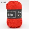 Yi Algodón 4 Hebras Algodón Leche Grosor Medio Lana Bouquet Manta Chal Bufanda Ganchillo DIY Tejido a Mano Bolsa de Materiales