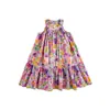Vestido Ligero y Transpirable con Estampado Floral de Colores para Niñas Wulibuyi, Verano 2026, con Cuello Halter, Corte A