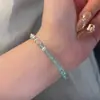 Pulseira de Prata Esterlina S925 Feminina Pulseira de Zircônia Emendada Design Exclusivo Acessórios Luxo Acessível Joias para Mãos Joias de Corrente para Pulso