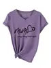 Mimi reza abraza amor Amazon eBay tienda independiente casual simple camiseta de mujer cuello en V manga corta capa base