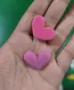 Parche de amor con forma de corazón de melocotón de doble cara de alta calidad de estilo coreano, tocado DIY, accesorios para el cabello, pinza para el cabello, material femenino al por mayor