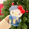 Nuevo Llavero de Peluche Original Hello Kitty Invierno Nuevo Conjunto Cálido Colgante de Bolsa de Regalo Gato Kt