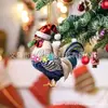 Pendente de Galo Criativo de Natal Transfronteiriço Animal para Árvore de Natal Acrílico Plano Decoração de Casa