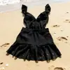 Traje de baño de una pieza Estilo Francés Puro Deseo para Mujeres con Poco Busto, Efecto Push-Up, Disimula el Vientre, Adelgazante, Espalda Descubierta, Adecuado para Vacaciones en Aguas Termales