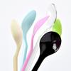 Flor de trompeta cuchara desechable cuchara de postre cuchara para helado tenedor para helado cuchara para yogur cuchara para pudín pala cuchara pequeña cuchara de plástico