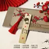 Marcapáginas de Bambú Inspirado en Lei Feng, Recuerdo Revolucionario Rojo, Marcapáginas Creativo con Borla, Suministros Culturales Inspiradores para Estudiantes