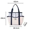 Bolsa de Maquillaje Portátil de Malla, Neceser de Gran Capacidad, Bolsa de Almacenamiento Portátil Multifuncional, Bolsa Portátil para Almacenamiento de Cosméticos