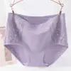 Ropa interior para mujer con entrepierna de algodón puro, cintura media-alta, talla grande, verano 100 kg para mujeres de talla grande, ropa interior tipo mom 100% algodón