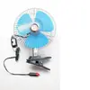Ventilador de coche de 6 pulgadas 12V/24V, ventilador de coche con clip rápido y lento cabeza giratoria CC cubierta de malla totalmente sellada ventilador