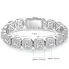 Pulsera Cubana de Azúcar Rocosa con Hebilla Plegable de Zirconia Incrustada en Cobre de 12 mm para Hombre Diseño de Lujo Accesible Tendencia Fábrica de Natillas Al Por Mayor