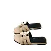 Sandalias de Verano de Moda Estilo Old Money Adelgazantes Estilo Francés Ins Suaves para Mujer, Pantuflas Planas Transpirables para Uso en Exteriores