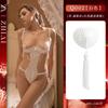 Lencería Sexy, Uniforme de Abstinencia Sexy, No Necesita Quitarse, Body sin Entrepierna, Push-Up para Pecho Pequeño con Aros, Confidencial, Pieza Única, Dropshipping
