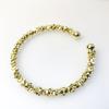 Pulseira europeia e americana da moda com textura de metal aberta, design tridimensional irregular, personalidade moderna, pulseira fina aberta