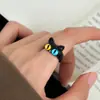 Bestseller transfronterizo: Anillos cepillados lindos y peculiares con temática de gatos, anillos frescos exquisitos y dulces para mujeres, regalos perfectos para novias, suministro de joyería de nicho