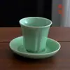 Posavasos para Taza de Té Celadón Yue Rui Set de Té Kung Fu Taza de Té Casa Maestro Taza Cuadrada Logo de Empresa Souvenir Regalo