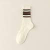 Calcetines de otoño para mujer, calcetines de longitud media, calcetines a rayas vintage japoneses apilables, medias blancas de verano, medias Maillard