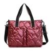 Bolso de Algodón Nuevo Otoño e Invierno 2024 Transfronterizo Bordado Algodón Espacial Bolso Cruzado Moda Bolso Brillante para Mujer Bolso de Mano Casual