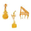 Adornos Musicales de Vidrio Hechos a Mano Pequeños para Zibo Accesorios para Instrumentos Musicales Piano Violonchelo Erhu Regalo Adornos de Escritorio Cisne Cesta de Flores