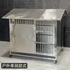 Casa de Cachorro para Exterior Villa de Cachorro em Aço Inoxidável Proteção contra Chuva e Sol Casa de Cachorro Grande Grande Aço Inoxidável 304