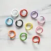 Anillo Abierto de Metal Pintado de Colores de 8-10 mm Anillo Pequeño Único Anillo de Conexión Anillo en C Llavero Hecho a Mano DIY Accesorios de Joyería