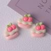 Lindo Dibujo Animado Comida Juego DIY Accesorios de Joyería de Resina Pegamento Crema Parche Caja de Papelería Material Hecho a Mano Pastel de Cereza