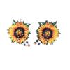 Pendientes acrílicos de Halloween con forma de calavera y girasol, para hacer tú mismo, con agujeros