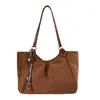 Bolso Tote Retro de Ante Melaleuca para Mujer, Gran Capacidad, Bolso de Viaje para el Trabajo, Nuevo Bolso de Hombro Único Otoño 2026 para Mujer