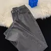 Estação Independente 2026 Jeans Masculino de Verão Tendência Mais Vendida Jeans Reto Lavado Calça Casual Versátil com Cordão Em Estoque