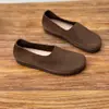 2026 Nuevos Zapatos de Salón de Moda Casual Cuero Suave Zapatos de Madre para Mujer Mujer Retro Punta Redonda Corte Bajo Suela Plana Zapatos de Abuela Cómodos