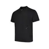 Camiseta Gola Alta Botões Estilo Americano Manga Curta para Homens e Mulheres, Roupa de Casal, Casual Solta com Mangas Caídas Tendência Top de Alta Qualidade