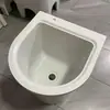 Fregadero de Lavandería de Piedra de Cuarzo para Balcón Uso Doméstico con Tabla de Lavar, Lavabo de Lavandería Exterior Integrado de Mármol Metabo