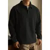 [Liquidación/Sin Devoluciones ni Cambios] Sudadera Texturizada para Hombre de Manga Larga, Capa de Aire, Media Cremallera, Cuello Texturizado