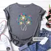 Verano 2023 nuevo top de manga corta camiseta con estampado de color serie Día de la Madre top de manga corta T