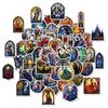 Transfronteiriço Novo 50 Peças de Vitral Autocriado Estilo Gótico Anjo Beleza Personalizado Criativo DIY Adesivos Decorativos